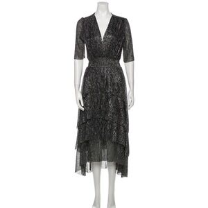 Maje Metallic MIDI Dress
